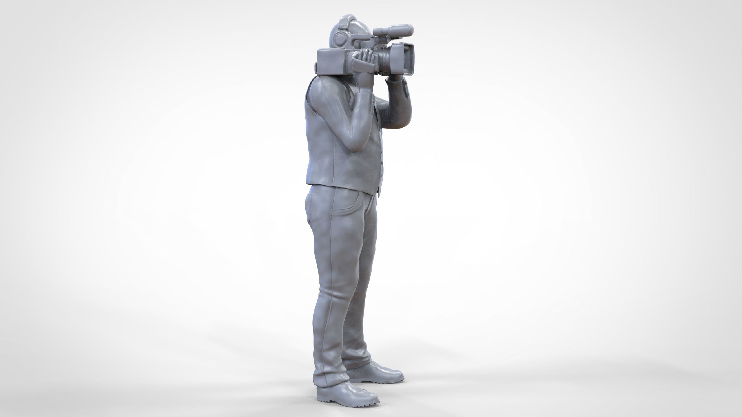 N1 Cameraman camera on shoulder 3D print model_35