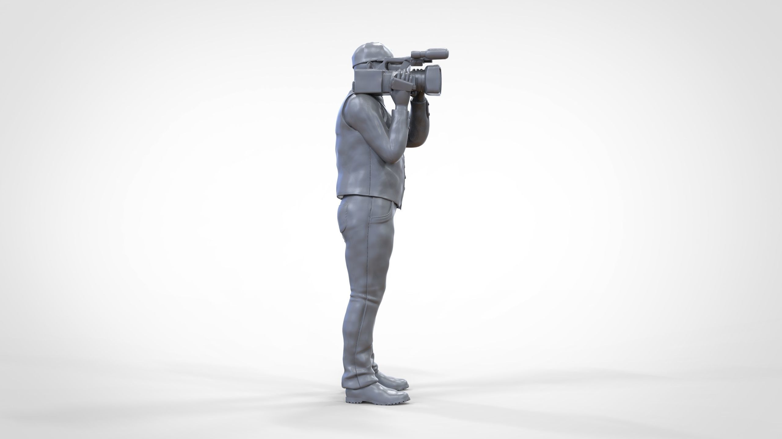 N1 Cameraman camera on shoulder 3D print model_32