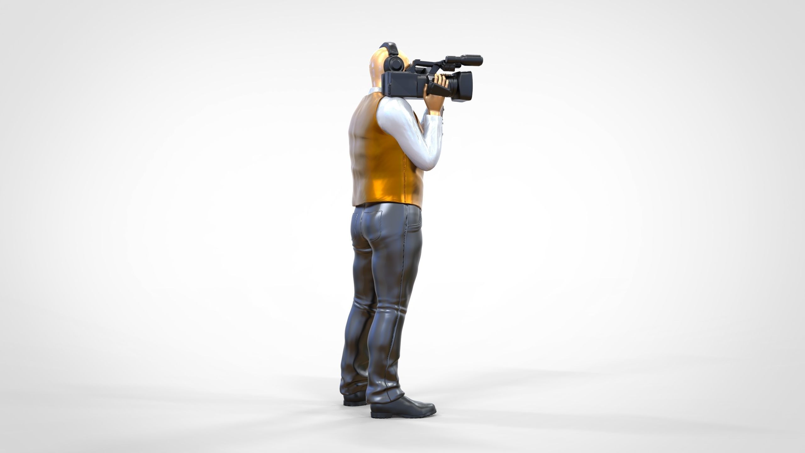 N1 Cameraman camera on shoulder 3D print model_7