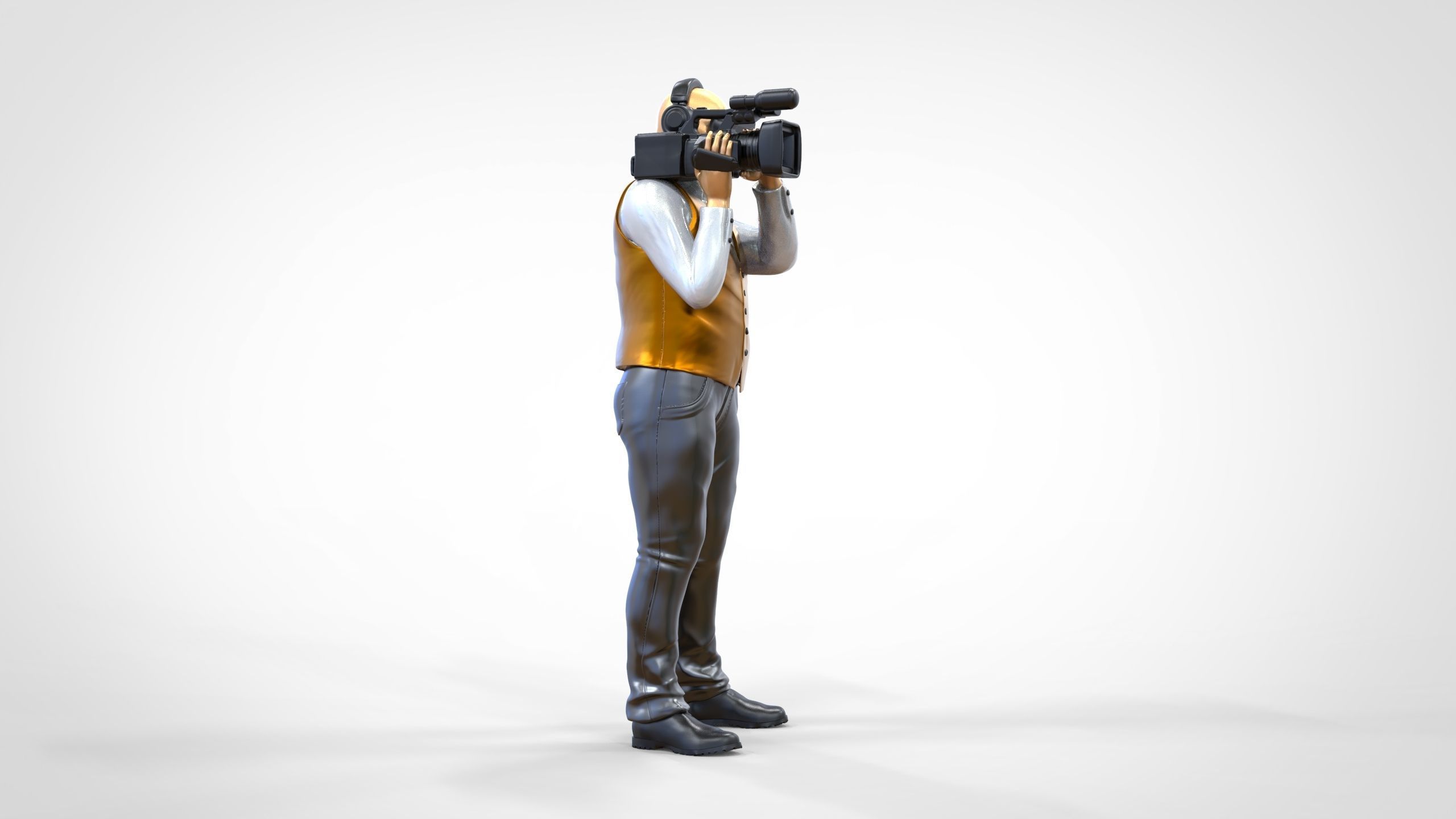 N1 Cameraman camera on shoulder 3D print model_5