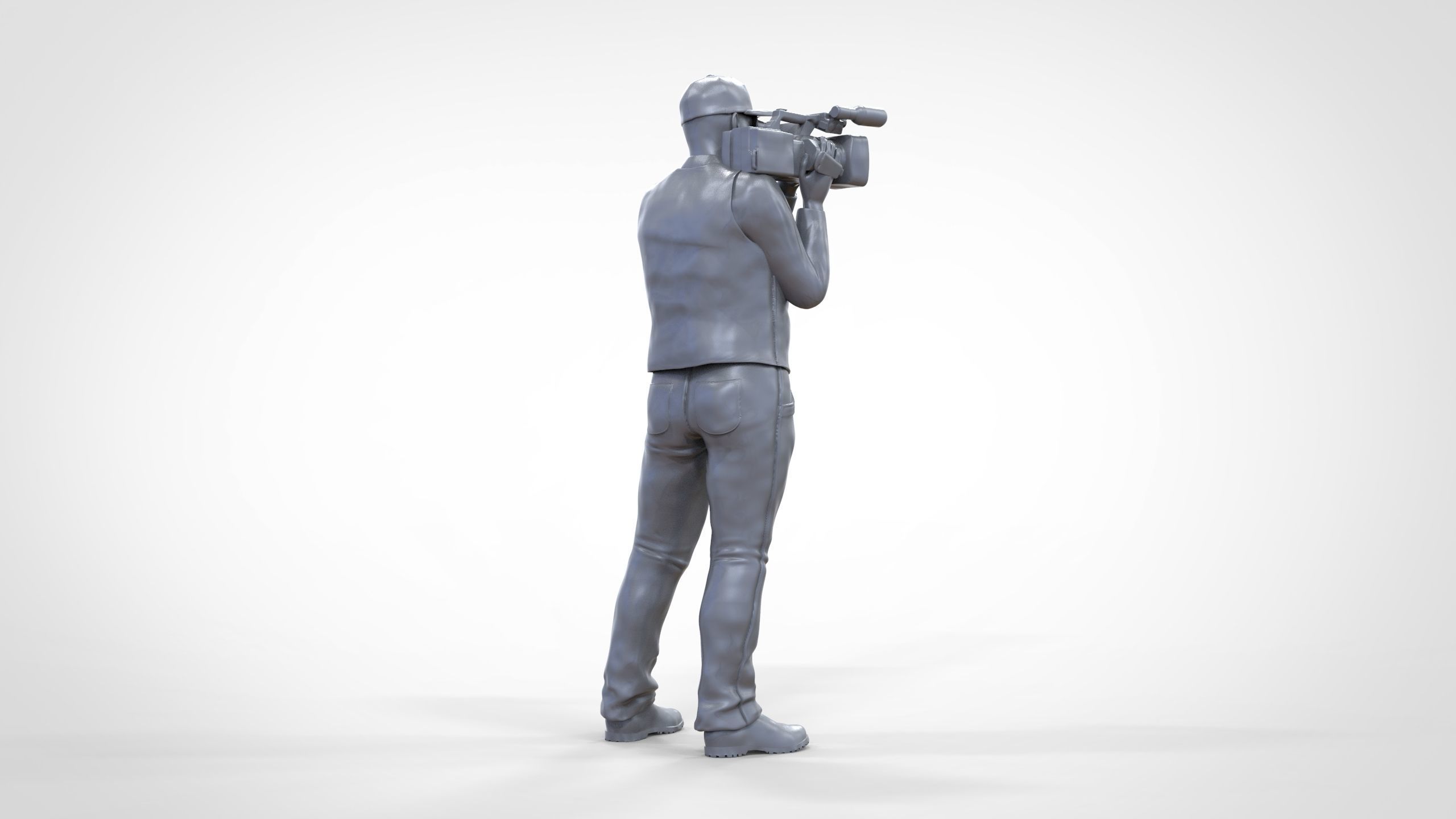 N1 Cameraman camera on shoulder 3D print model_42