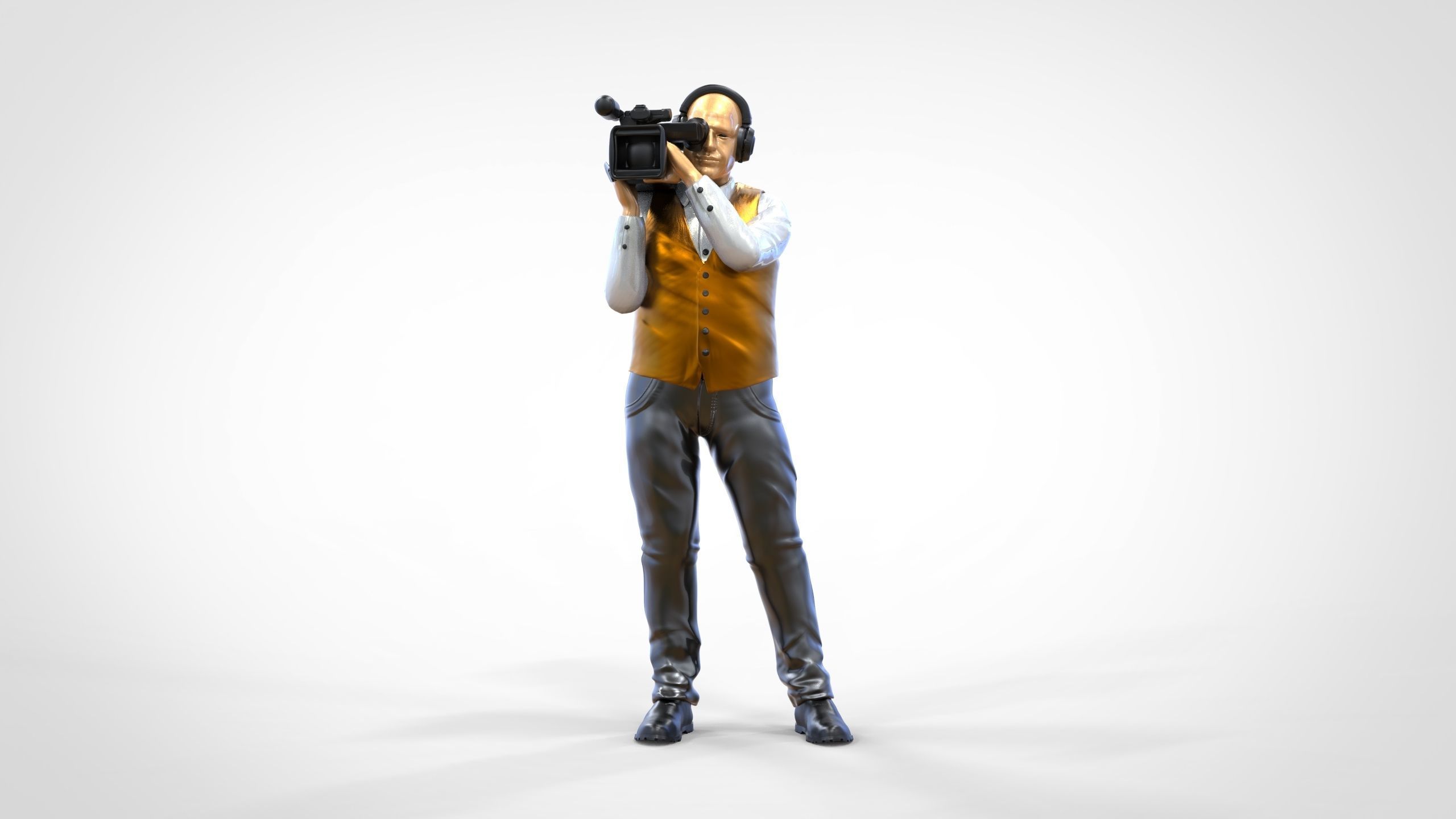 N1 Cameraman camera on shoulder 3D print model_1