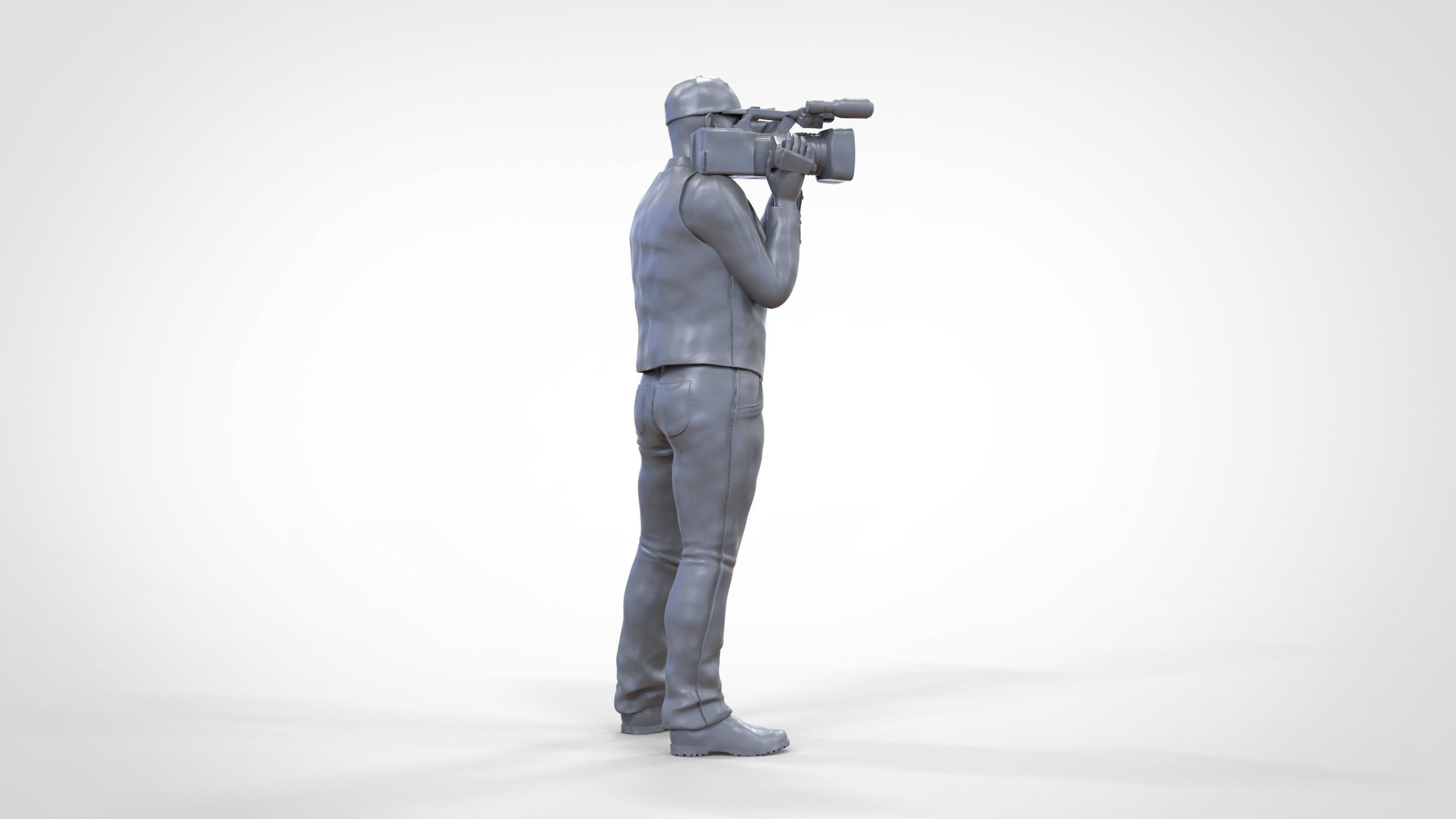 N1 Cameraman camera on shoulder 3D print model_41