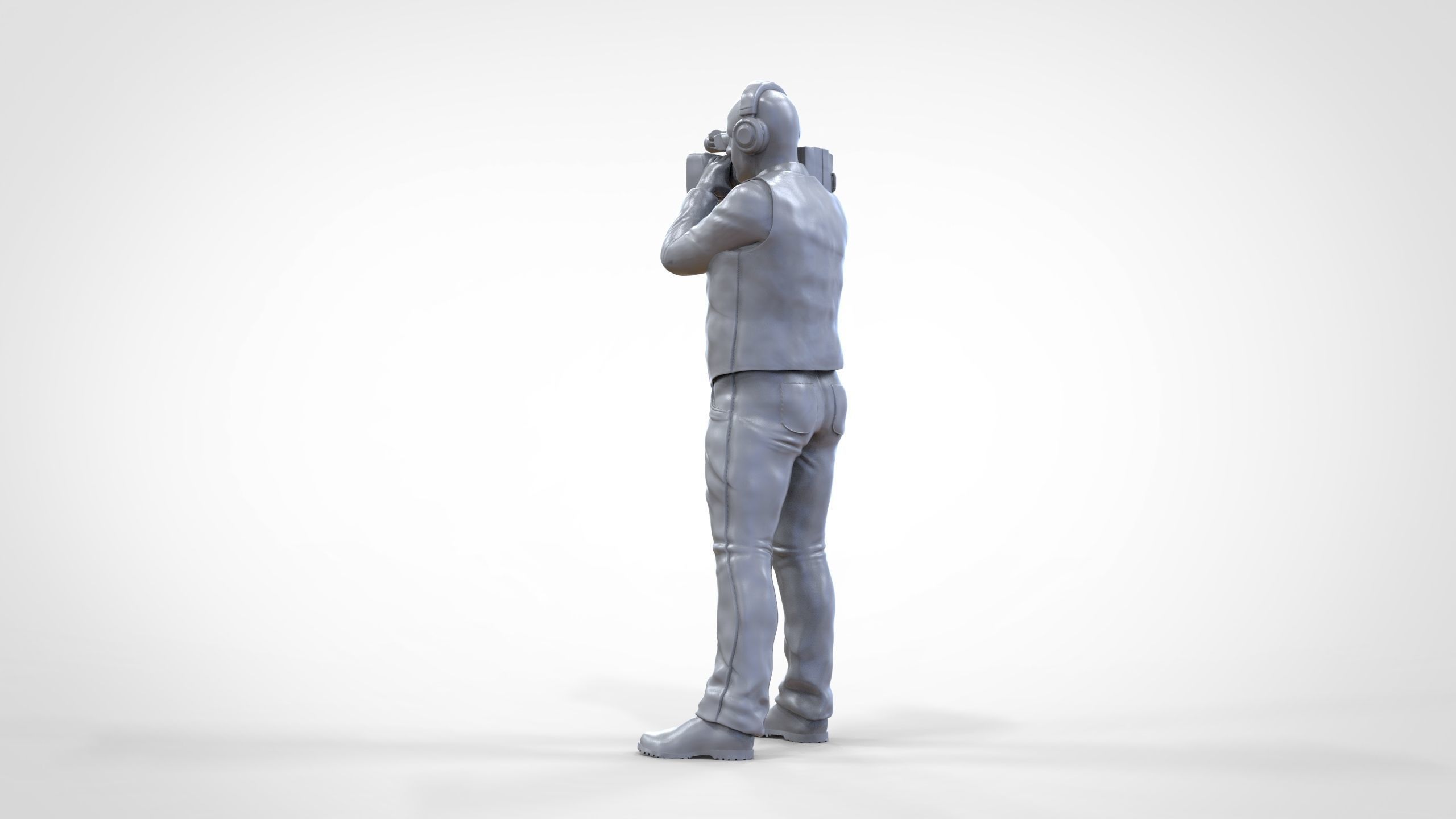 N1 Cameraman camera on shoulder 3D print model_39