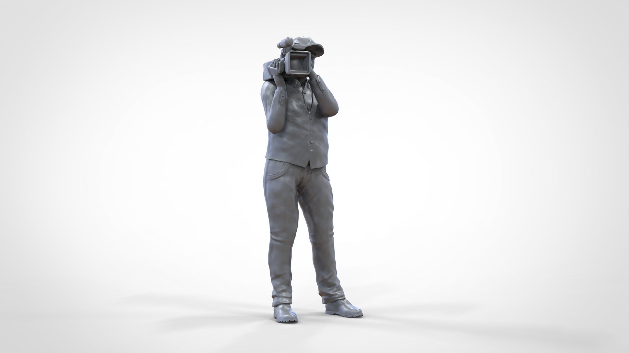 N1 Cameraman camera on shoulder 3D print model_45
