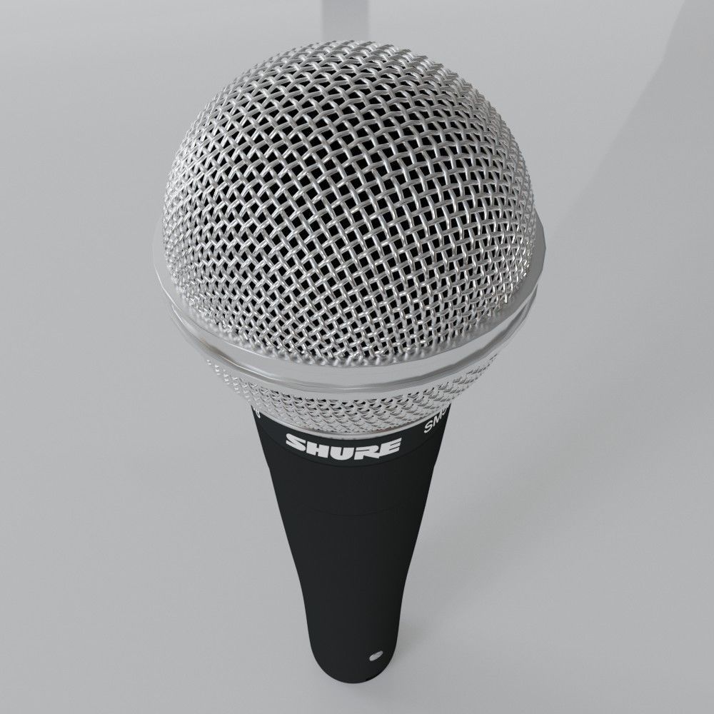 SHURE sm58 3D model_2