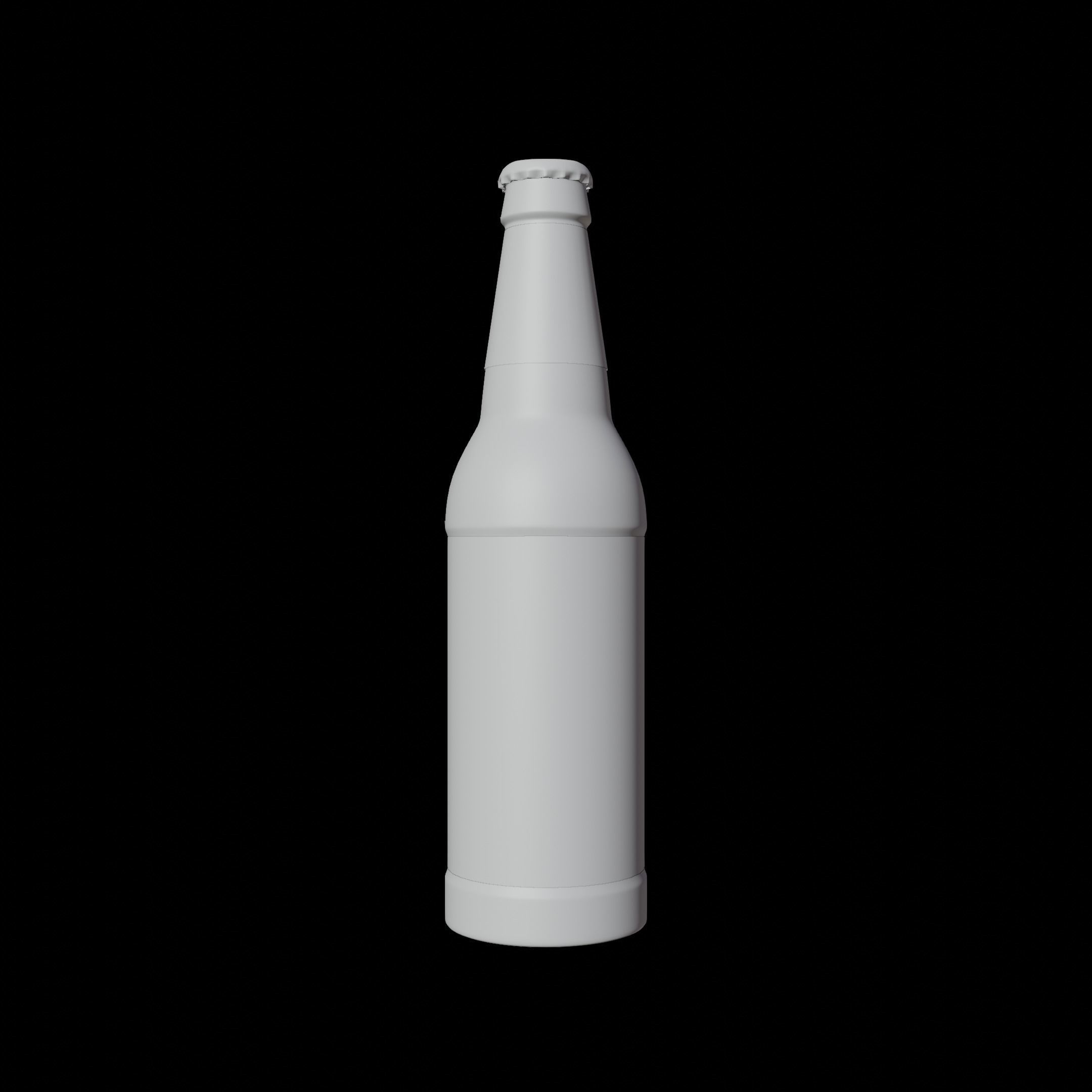 Beer Bottle and glass Realistic  Free 3D model_4
