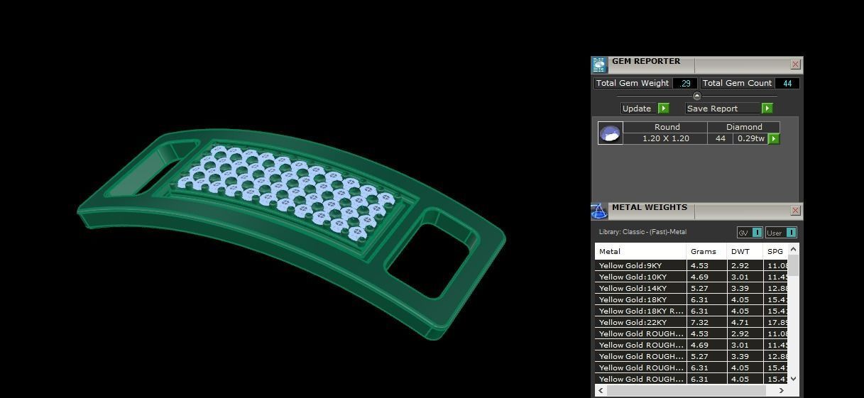 LACE LOCK DIAMOND CLUSTER CLIP TAG 1mm20 3D print model_7