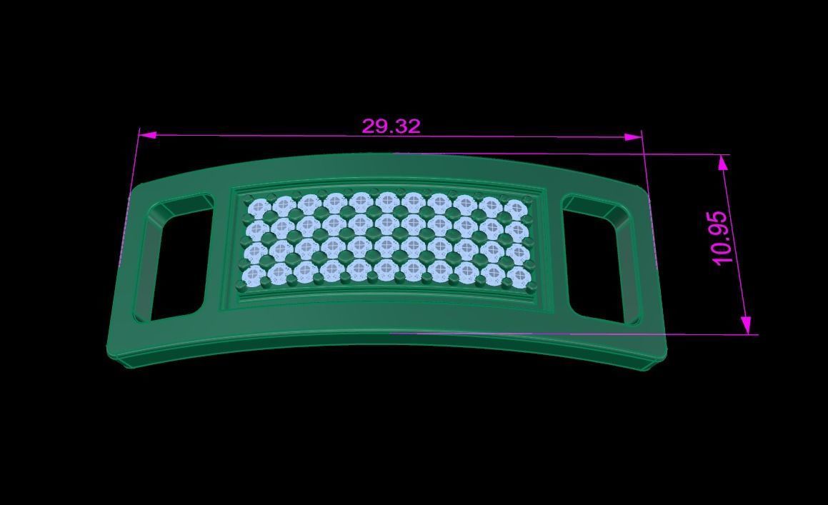 LACE LOCK DIAMOND CLUSTER CLIP TAG 1mm20 3D print model_8