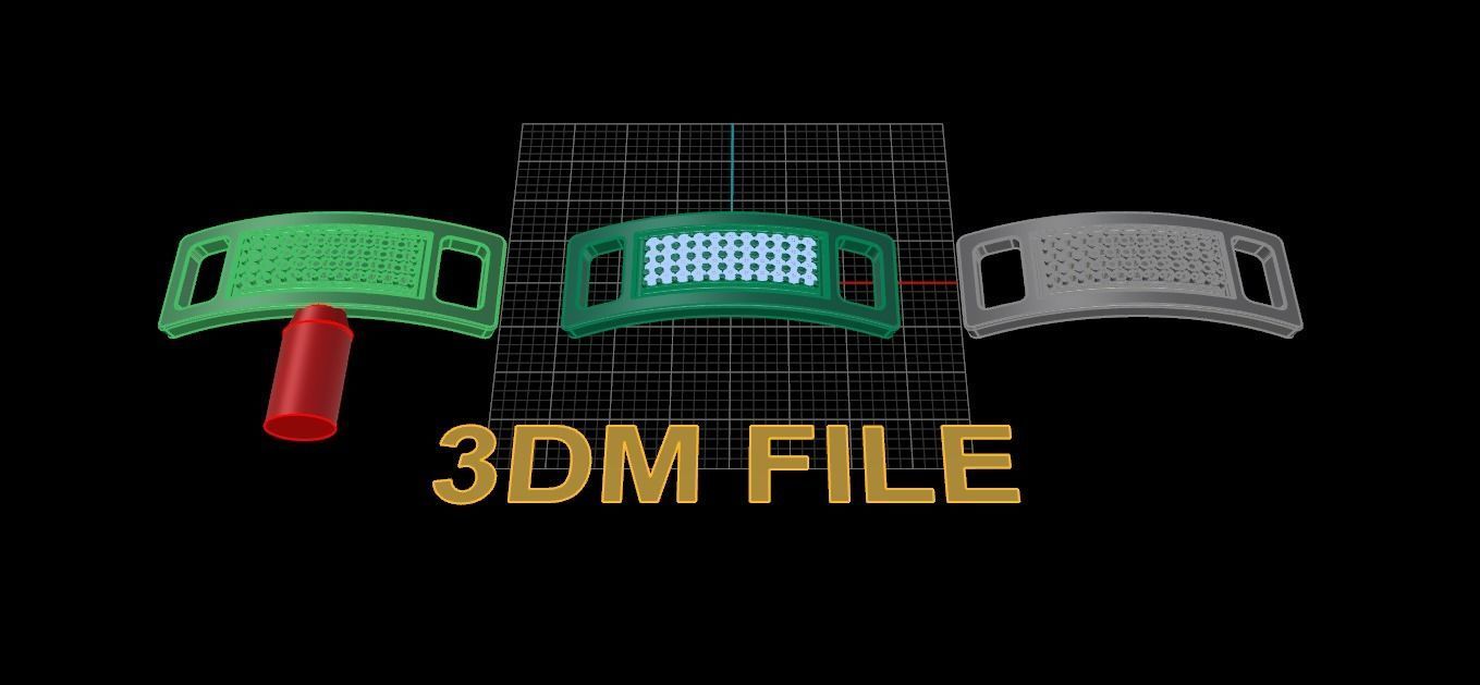 LACE LOCK DIAMOND CLUSTER CLIP TAG 1mm20 3D print model_2