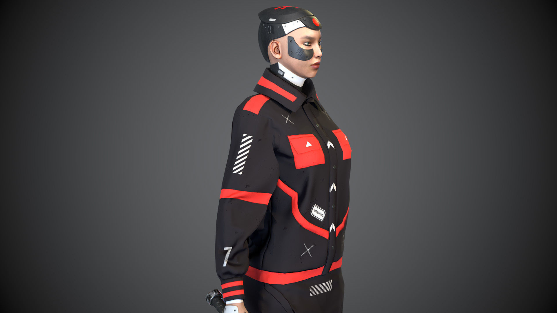 Tokyo Machine Girl Low-poly 3D model_3