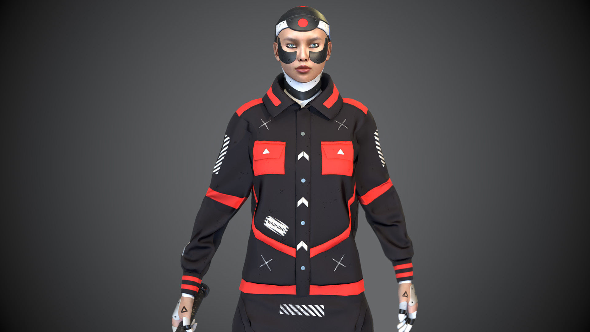 Tokyo Machine Girl Low-poly 3D model_2