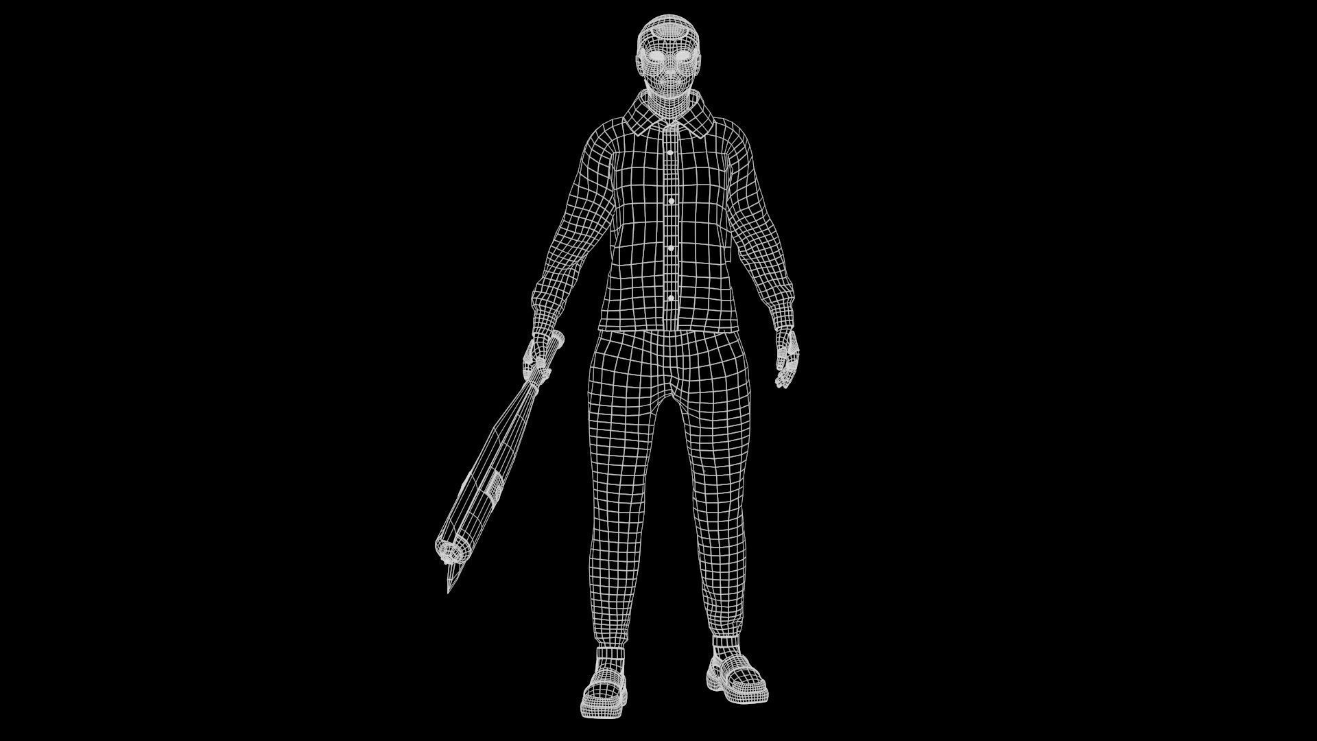 Tokyo Machine Girl Low-poly 3D model_15