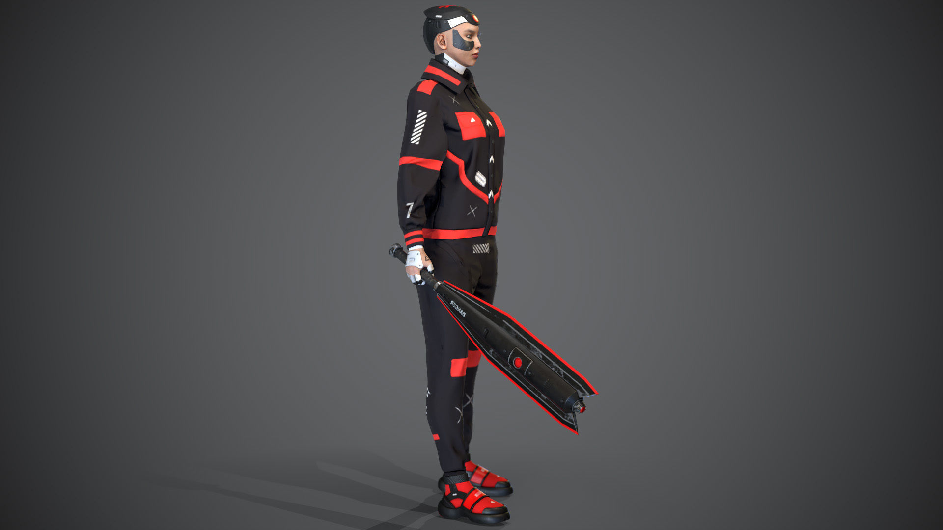 Tokyo Machine Girl Low-poly 3D model_11