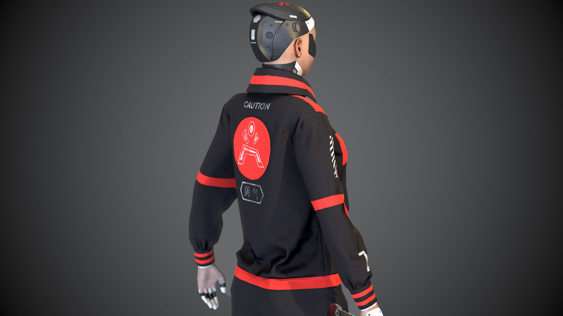 Tokyo Machine Girl Low-poly 3D model_4