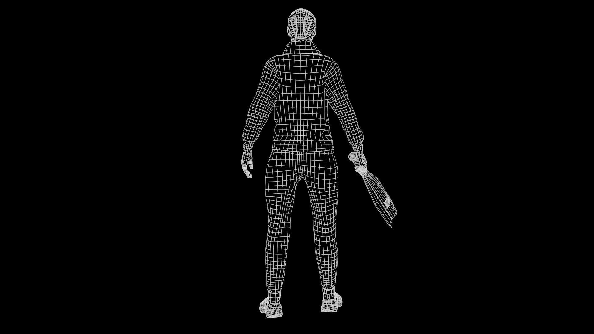 Tokyo Machine Girl Low-poly 3D model_14