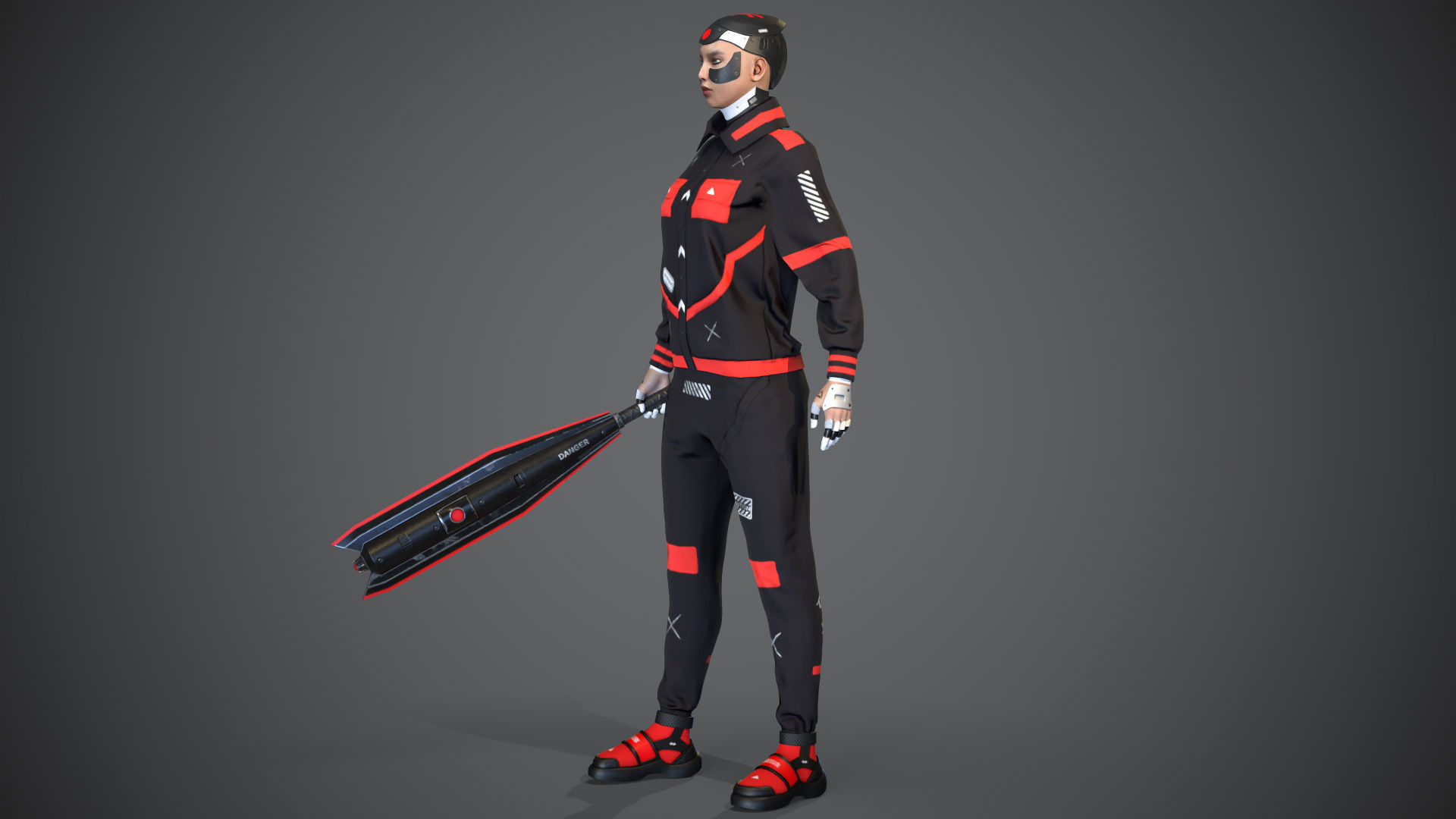 Tokyo Machine Girl Low-poly 3D model_13