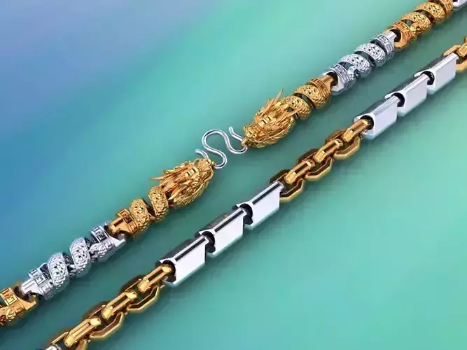 Dragon necklace - Mens necklace - Chain necklaces