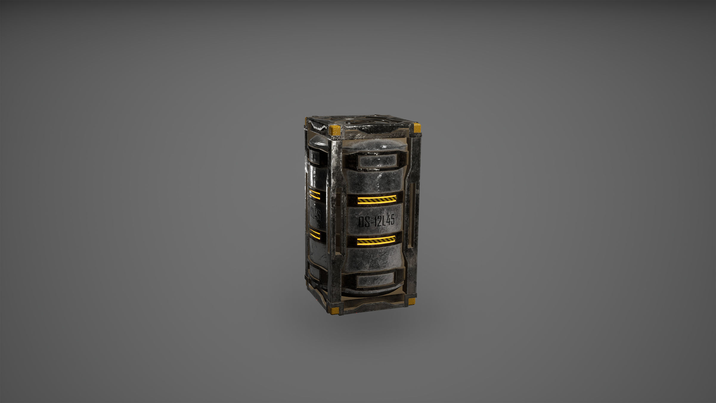 CyberPunk Sci-Fi Barrels Low-poly 3D model_3