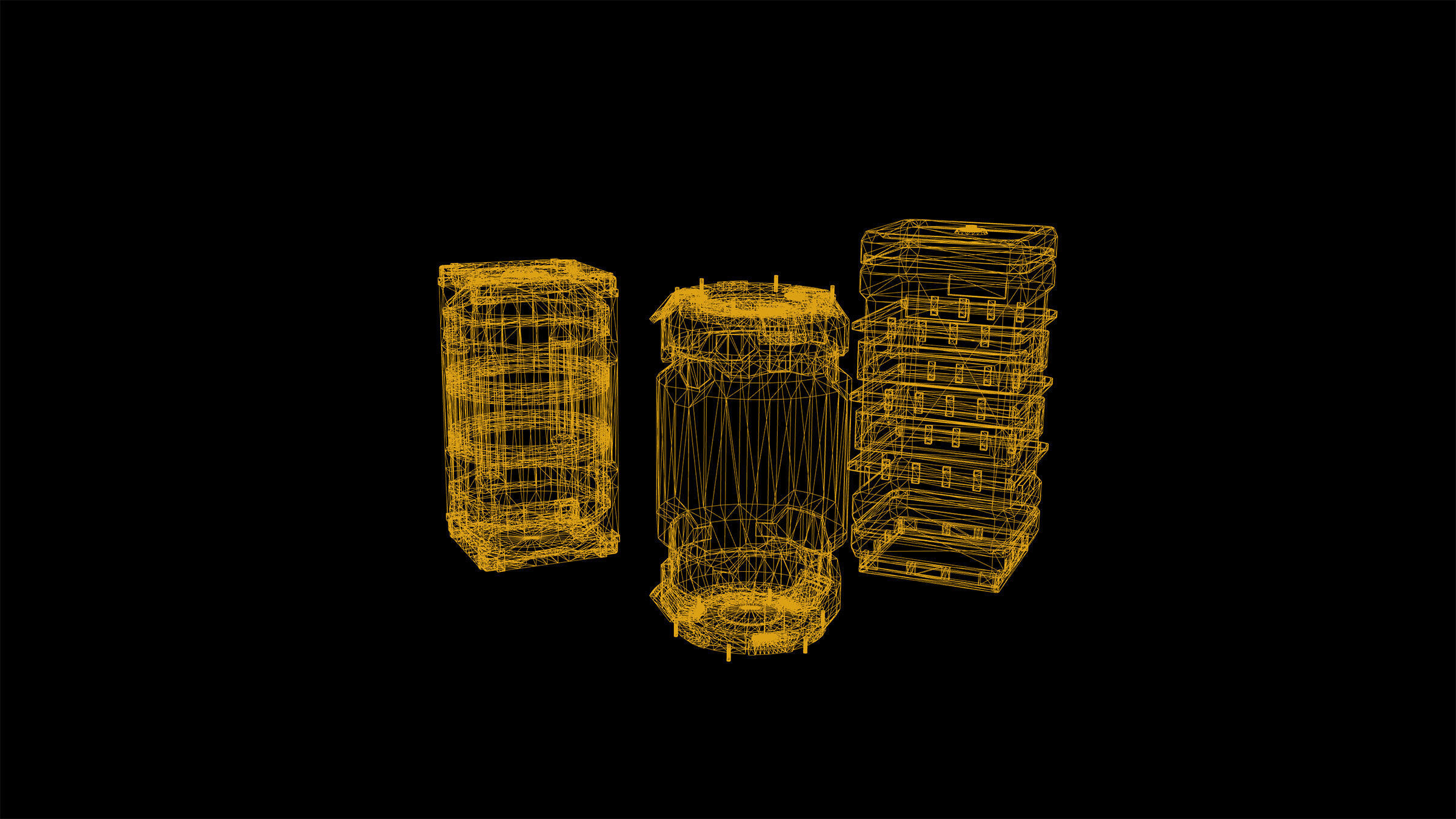 CyberPunk Sci-Fi Barrels Low-poly 3D model_2