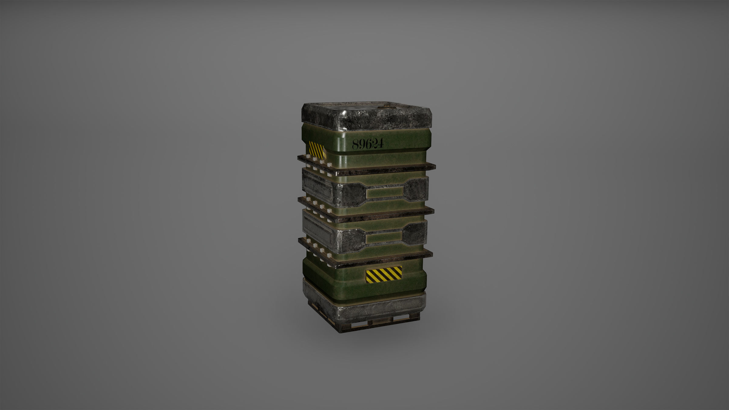 CyberPunk Sci-Fi Barrels Low-poly 3D model_5