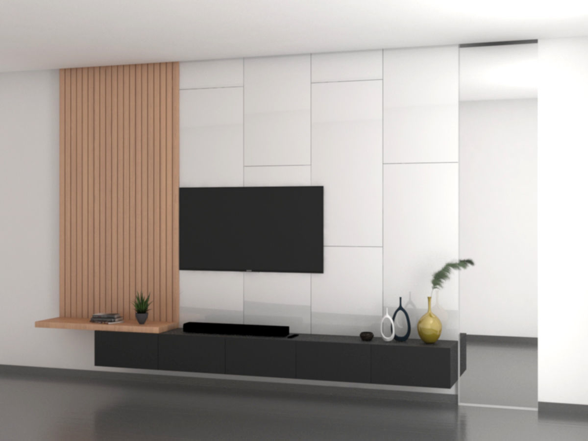 TV WALL 1 3D model_3