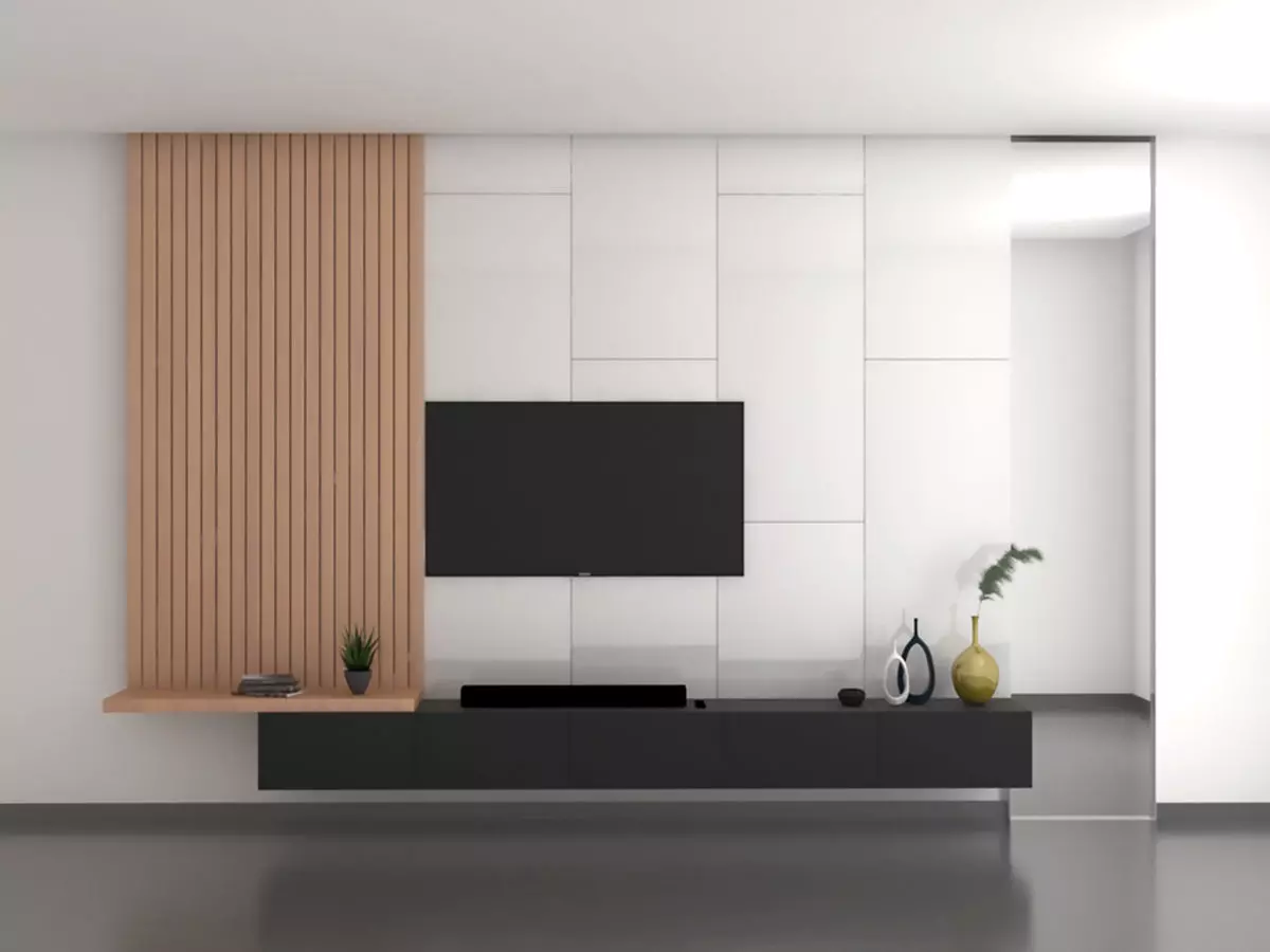 TV WALL 1 3D model_0