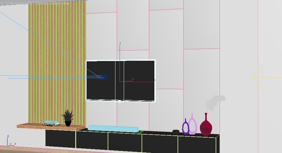 TV WALL 1 3D model_5