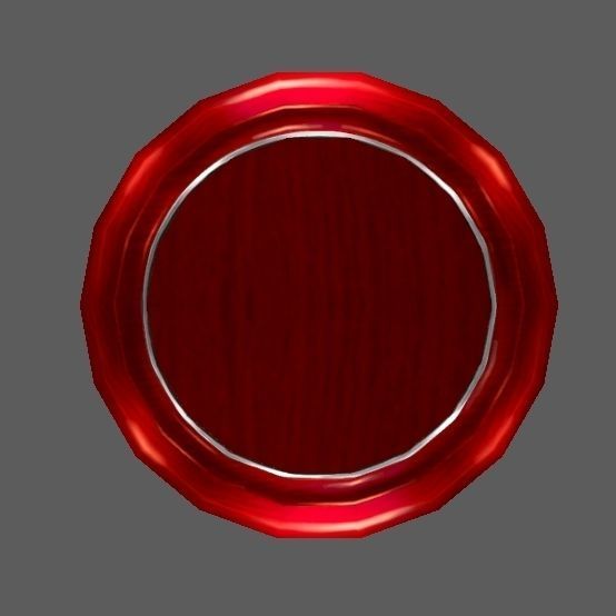 Roulette Set wooden medallion Low-poly 3D model_6