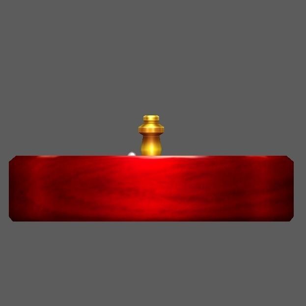 Roulette Set wooden medallion Low-poly 3D model_3