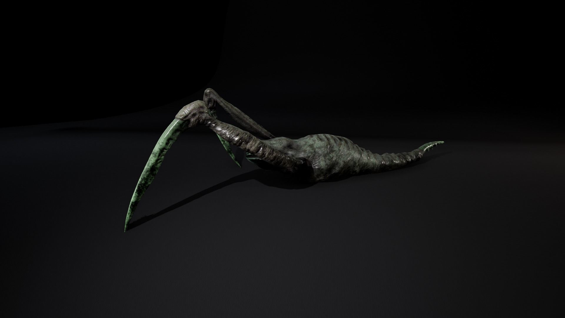 Worm mutant Low-poly 3D model_5