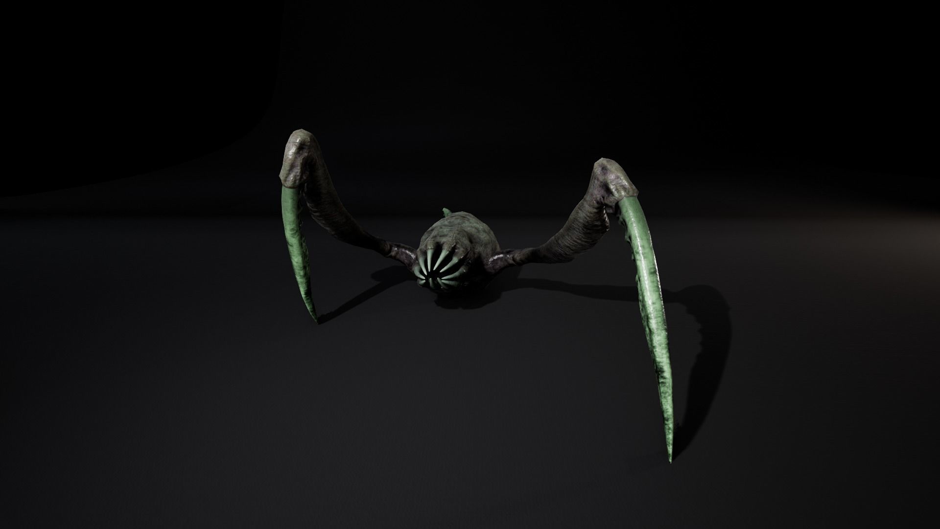 Worm mutant Low-poly 3D model_0