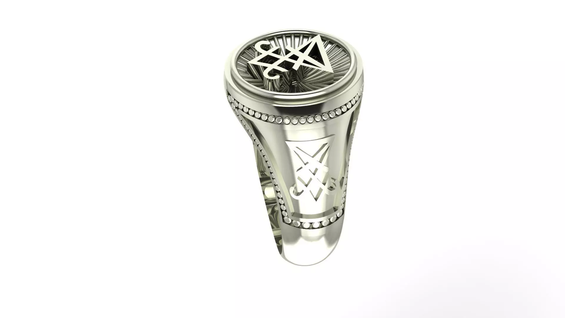 RIING sterling silver ring with celtic design 3D print model_0