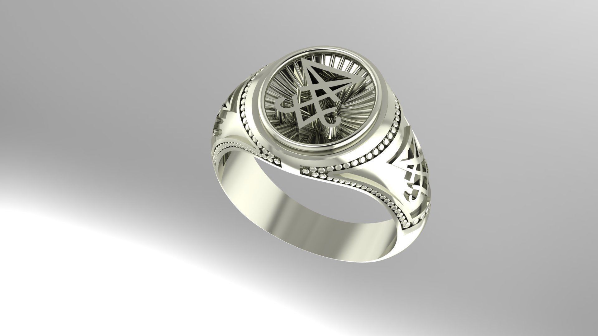 RIING sterling silver ring with celtic design 3D print model_2