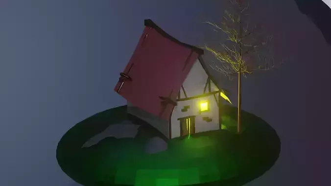 medieval-house house on island