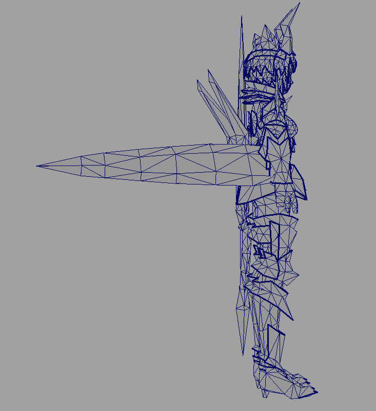 Paladin female warrior Low-poly 3D model_8