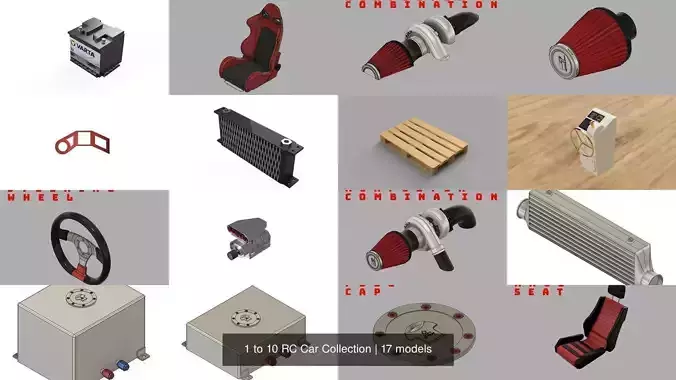 1 to 10 RC Car Collection 