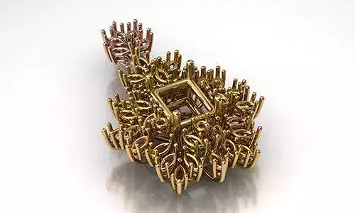 necklaces 4 pendant made of gold and copper