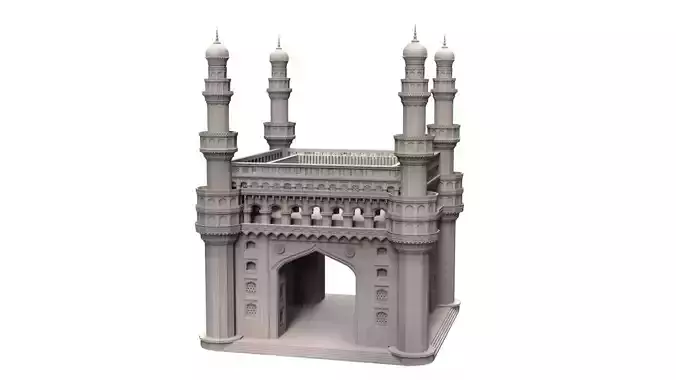 Charminar 3D model hyderabad gate 3D print model
