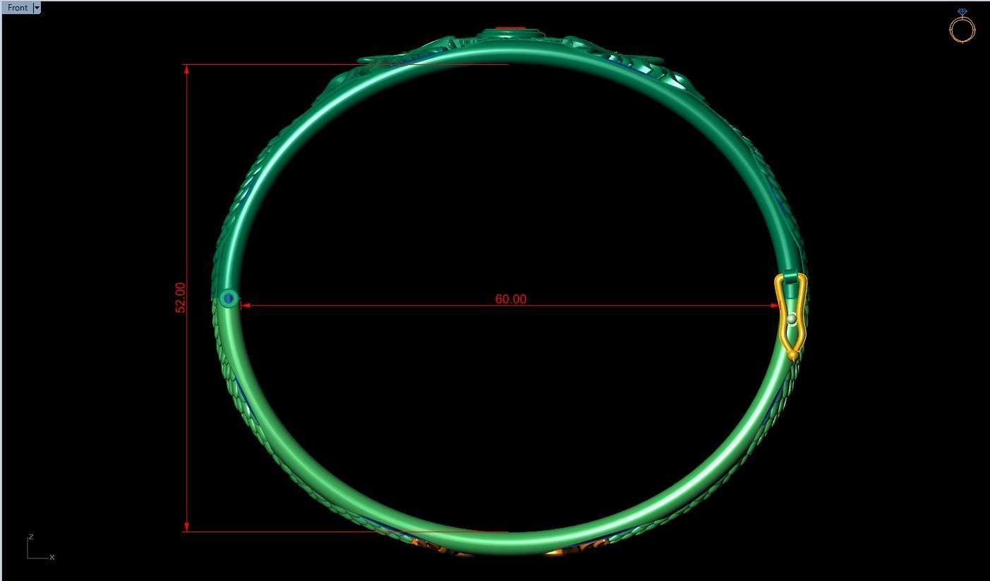 Dragon Bracelets - Mens Bracelets 3D print model_9