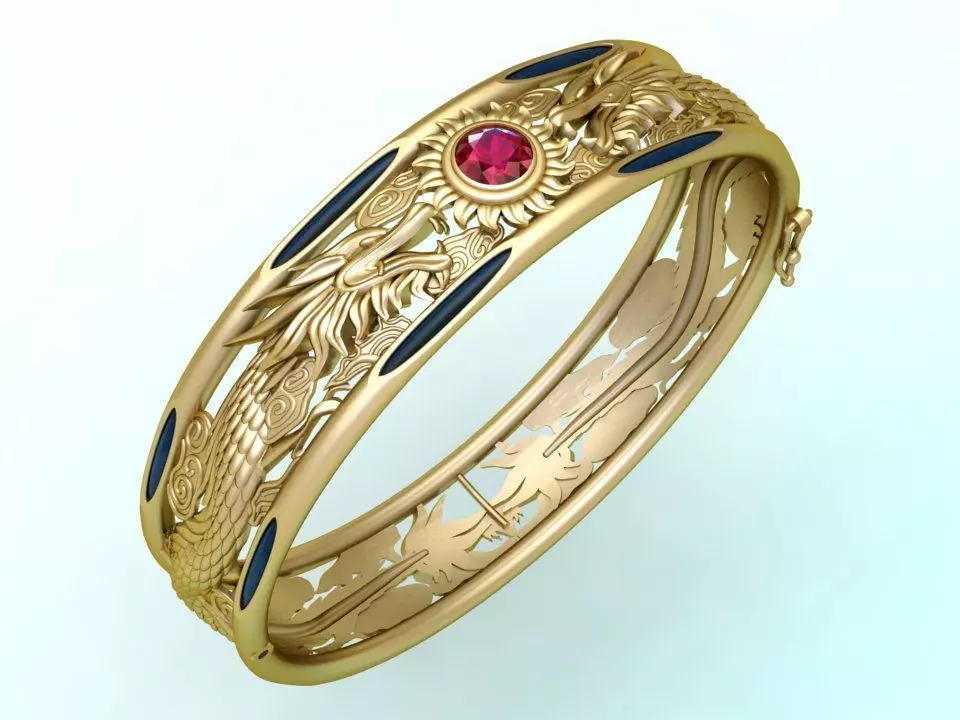 Dragon Bracelets - Mens Bracelets 3D print model_0