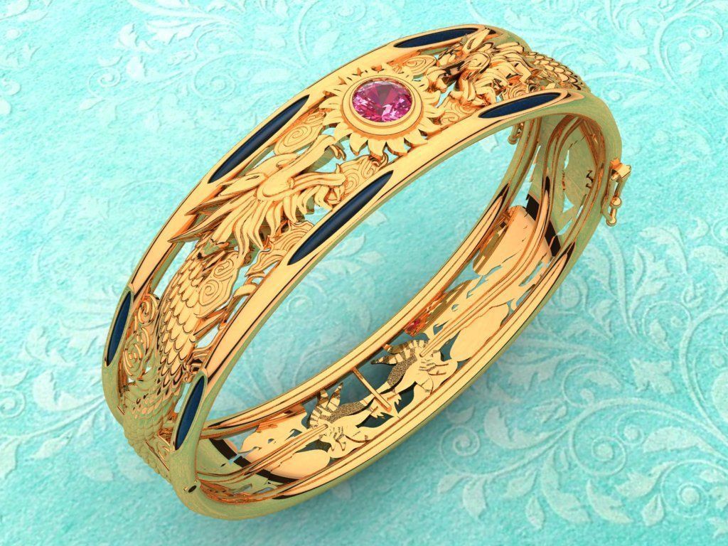 Dragon Bracelets - Mens Bracelets 3D print model_3