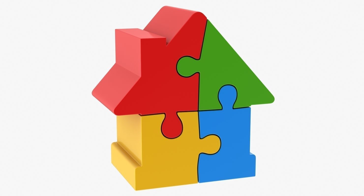 House Puzzle Low-poly 3D model_1