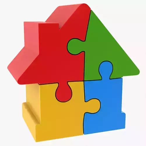 House Puzzle Low-poly 3D model
