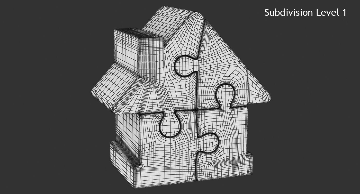 House Puzzle Low-poly 3D model_9