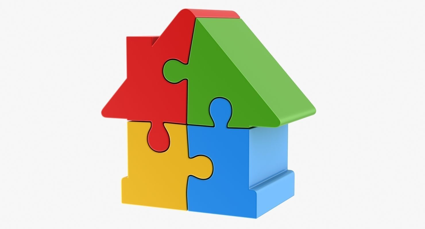 House Puzzle Low-poly 3D model_3