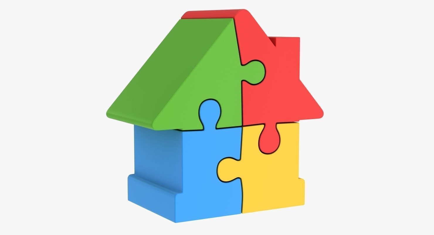 House Puzzle Low-poly 3D model_4