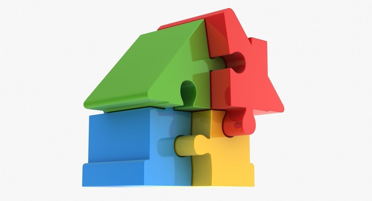 House Puzzle Low-poly 3D model_7