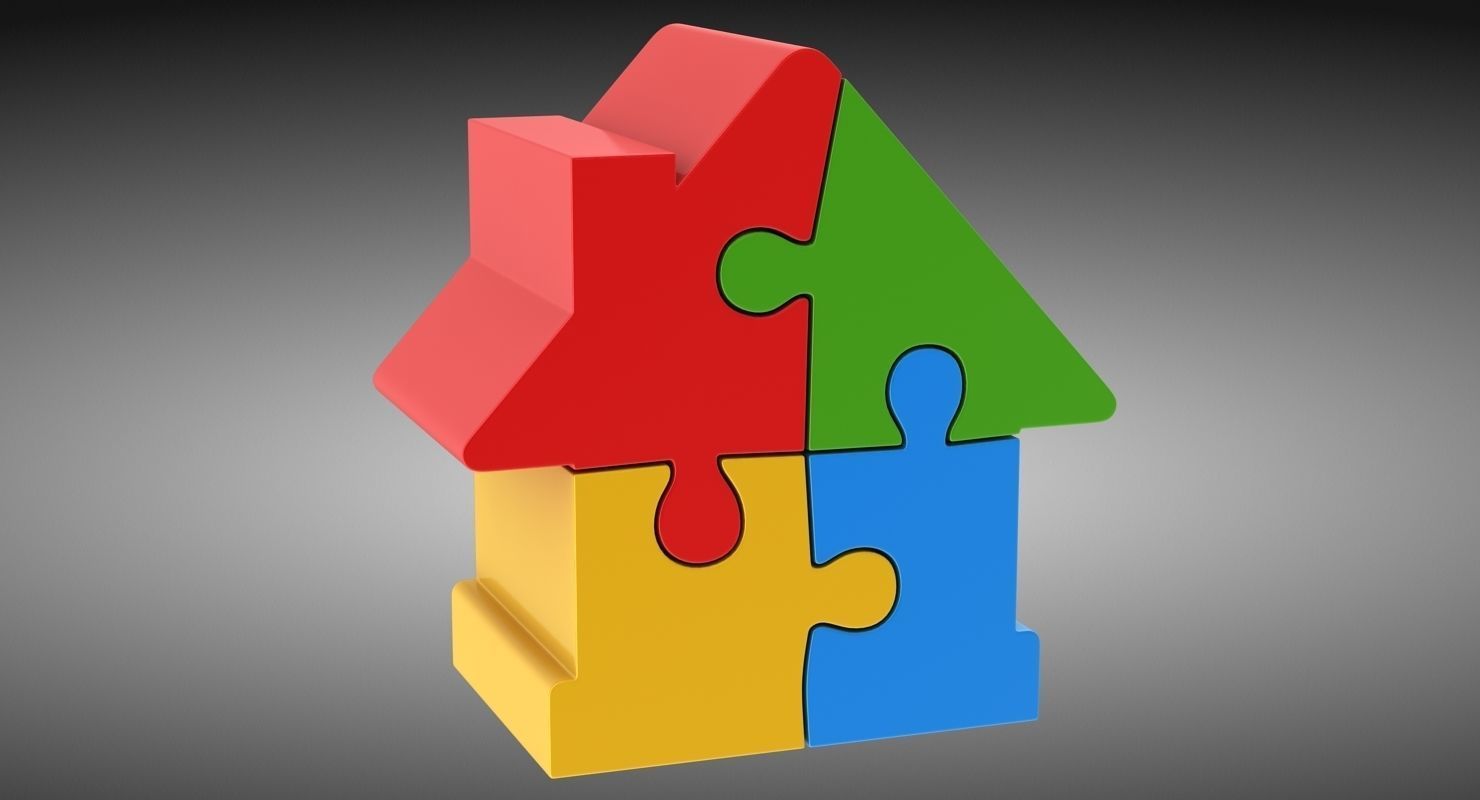 House Puzzle Low-poly 3D model_2