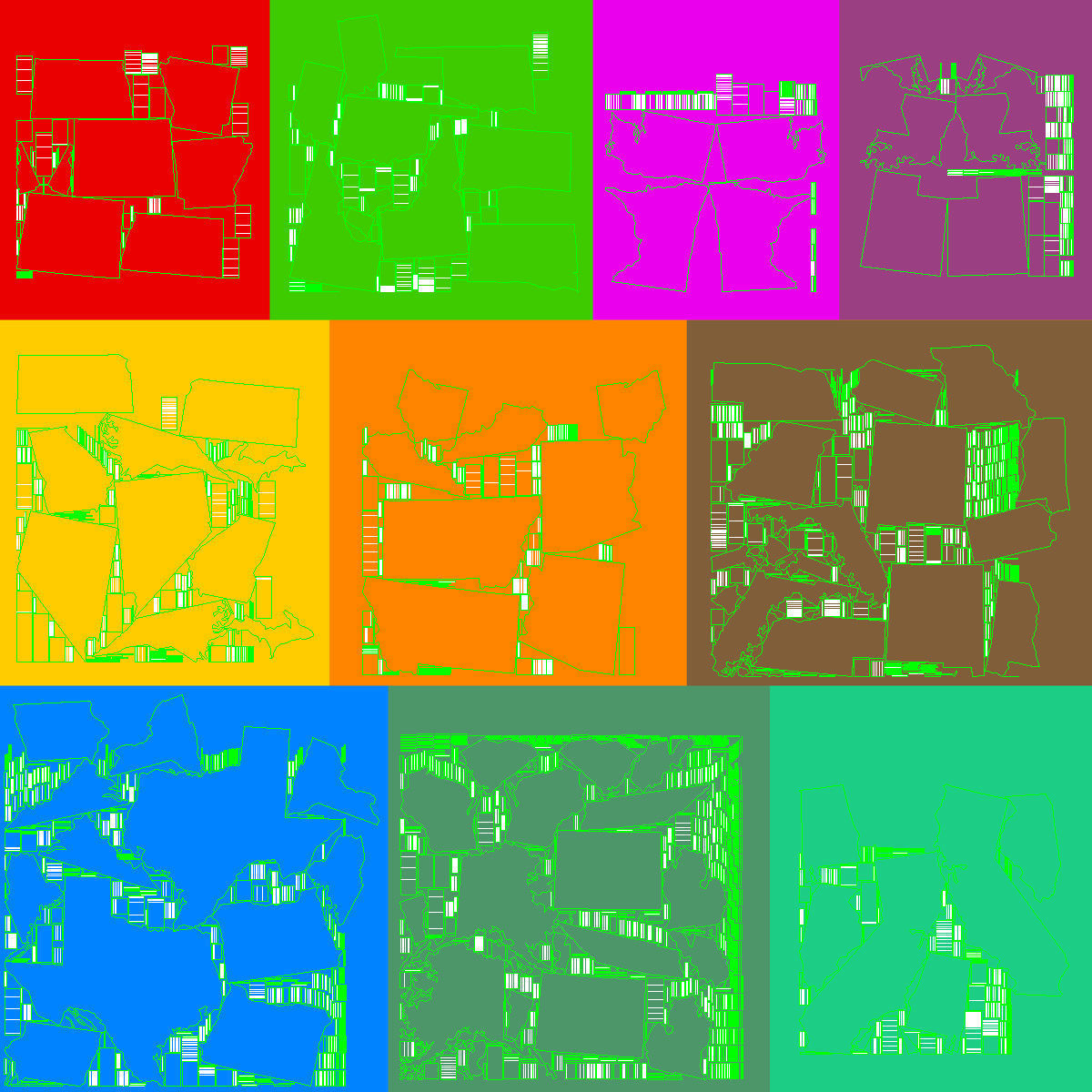 Map of USA Low-poly 3D model_7